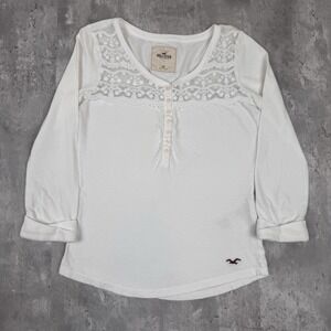 Hollister Henley Shirt Lace 3/4 Sleeve